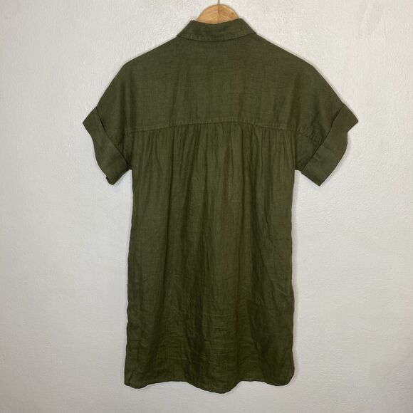 J Crew Baird Mcnutt Irish Linen Shirtdress Short Sleeve Dress Women’s Medium - Picture 6 of 13